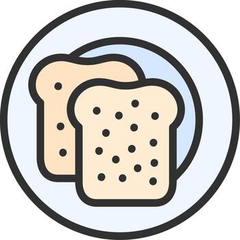 Bread 3D Interface Shape vector