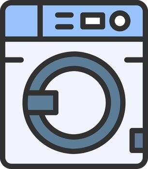Lavado máquina codificado ui símbolo vector