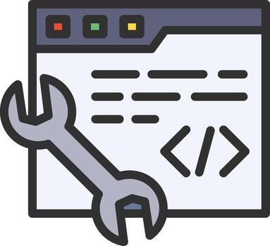 Code Optimization Dark Mode Symbol vector