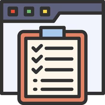 Checklist Isometric Web Illustration vector
