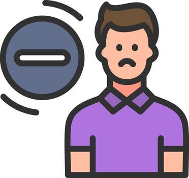 Eliminar usuario moderno color símbolo vector