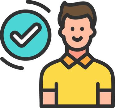 Correct User Modern Tech Object vector