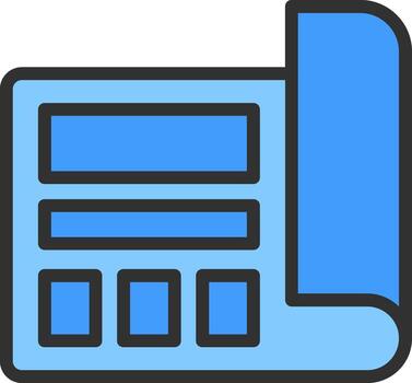 Blueprint Interactive UI Design vector