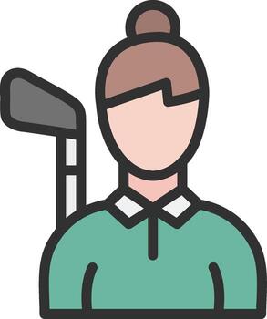 Golfer Interactive UI Design vector
