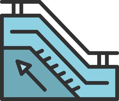 Escalator Custom Line Element vector