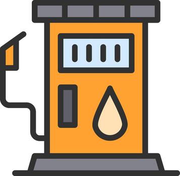 gas estación mínimo ui elemento vector