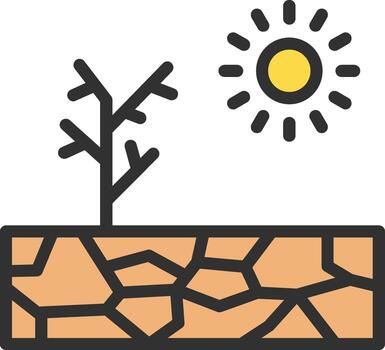 Drought Digital Tech Element vector