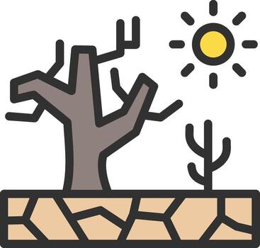 Dry Tree Abstract UI Visual vector