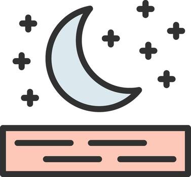 Moon App-Based UI Graphic vector