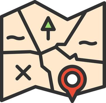 Treasure Map Interactive UI Design vector