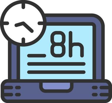 Working Hours Tech Styled Form vector