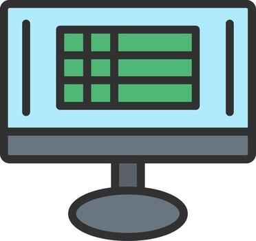 Spreadsheet Gradient Style Element vector