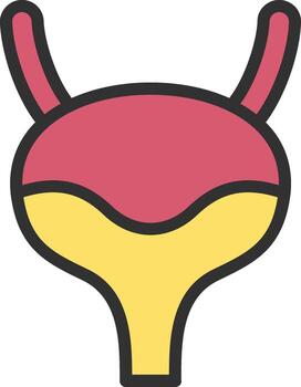 Bladder Monotone Sketch Design vector