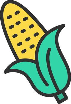 Corn 3D Interface Shape vector