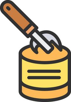 Can Opener Outlined Frame Object vector