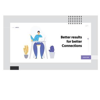 hombre personaje consultante cliente vía auriculares vector