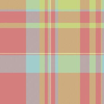Bedding tartan texture check, length plaid background textile. Canvas seamless fabric pattern in red and lime colors. vector