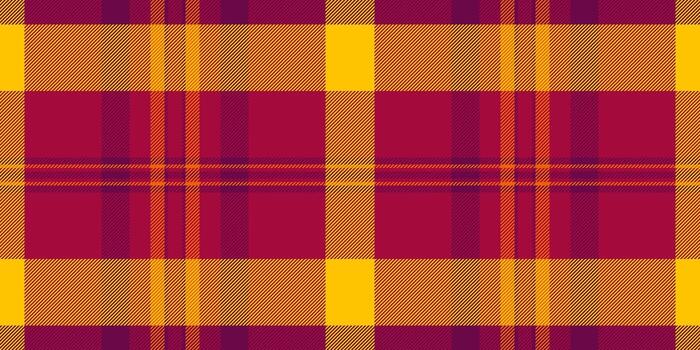 Warm plaid pattern with a textured, classic design in rich reds, oranges, and yellows. Perfect for backgrounds, textiles, or design elements. vector