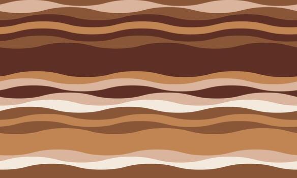 Abstract wavy stripes in earthy tones create a calming, organic texture. Perfect for backgrounds, website design, or textile prints. The flowing lines evoke a sense of movement and natural rhythm. vector