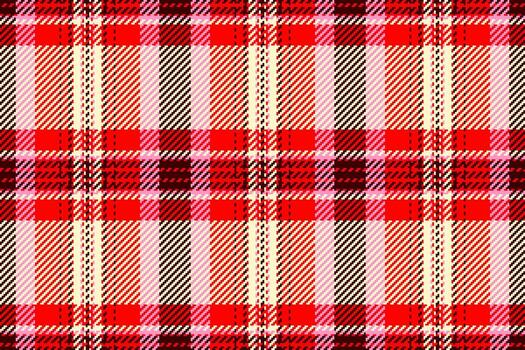 Dining seamless plaid , simplicity fabric texture pattern. Bag tartan check textile background in lemon chiffon and red colors. vector