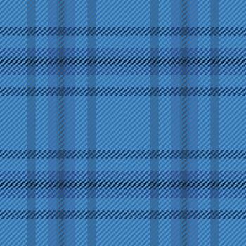 Scottish textile pattern, softness background texture plaid. Valentines day check tartan fabric seamless in cyan and blue colors. vector