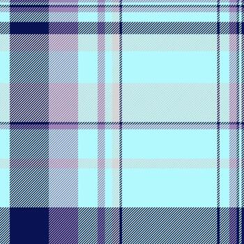 Classical plaid check background, dimensional texture textile. List tartan seamless fabric pattern in light and blue colors. vector