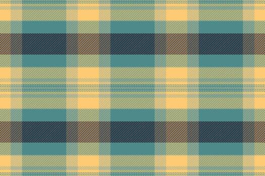 mesa paño tela antecedentes textura, idea textil modelo sin costura. matrimonio tartán cheque tartán en cian y ámbar colores. vector