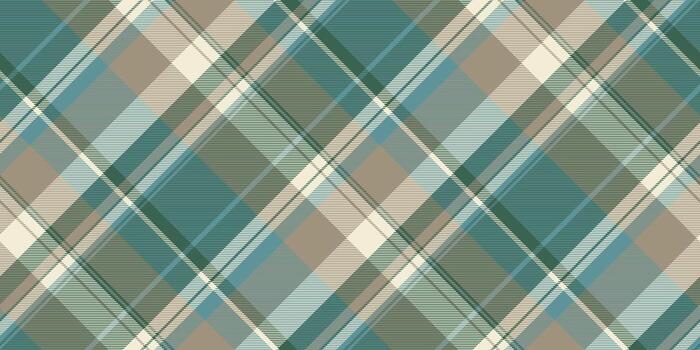 elegante tartán modelo presentando verde azulado, marrón, y crema matices ideal para antecedentes, textiles, vestir, o agregando textura a tu diseños versátil y visualmente atractivo. vector