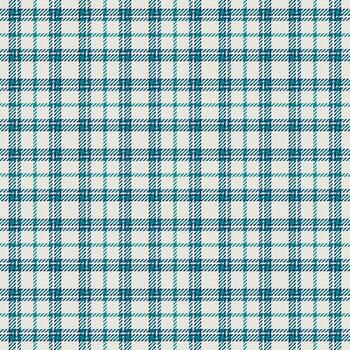 Classic plaid pattern with interlacing teal and navy lines. Ideal for backgrounds, textiles, or adding a touch of traditional style. Versatile timeless. vector