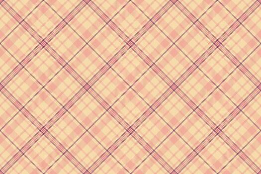 Scrap texture tartan background, picnic fabric plaid check. Girly pattern seamless textile in red and wheat colors. vector