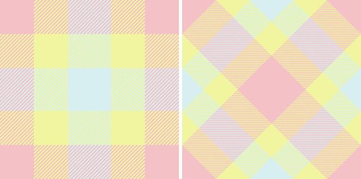 sin costura tela cheque de modelo tartán textil con un tartán textura antecedentes. conjunto en contento colores para interior diseño inspiración. vector