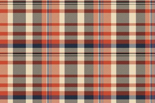 Spring seamless plaid, customizable pattern textile check. Setting tartan texture fabric background in light and red colors. vector