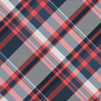 Classic plaid pattern in red, navy, and gray. Perfect for textile design, backgrounds, and holiday themes. Seamless, versatile, and stylish texture. vector