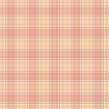 Patterned fabric check textile, workshop pattern background seamless. Ceremony plaid texture tartan in red and orange colors. vector