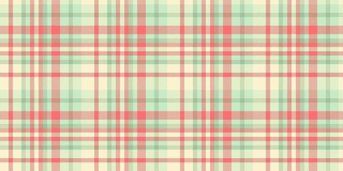 Fashioned pattern plaid fabric, checker textile background texture. Business check tartan seamless in light and red colors. vector