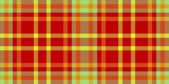 Designer check seamless texture, tiny background pattern plaid. Amazing textile fabric tartan in red and green colors. vector