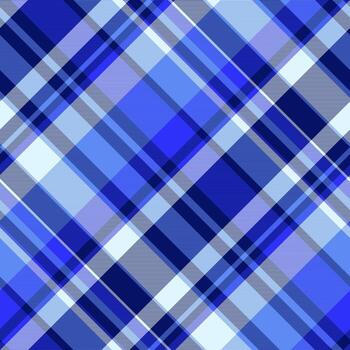 Cross pattern check, window plaid fabric background. Free seamless textile tartan texture in blue and light colors. vector
