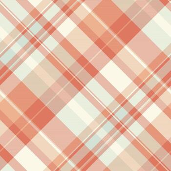 Template plaid background textile, dining fabric texture pattern. Expensive seamless check tartan in red and old lace colors. vector