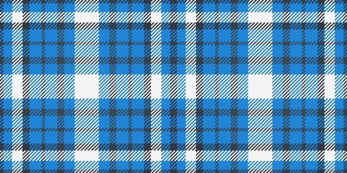 Classic plaid pattern with blue, white, and gray tones. Ideal for backgrounds, textiles, or graphic design projects. A versatile, textured design element. vector
