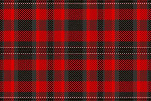 Textured check background, handmade pattern tartan texture. Geometry plaid textile fabric seamless in red and grey colors. vector