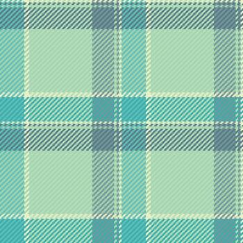 Smooth pattern tartan textile, various fabric texture. Magazine background check plaid seamless in light and teal colors. vector
