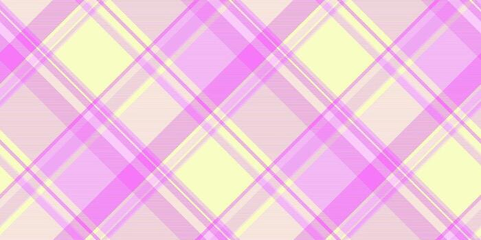 Classical tartan seamless fabric, trim texture background . Occupation textile check plaid pattern in light and purple colors. vector