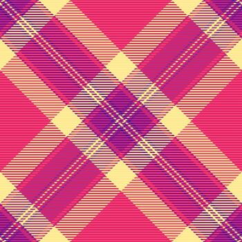 Hounds check pattern background, kingdom tartan fabric texture. Length plaid seamless textile in red and pink colors. vector