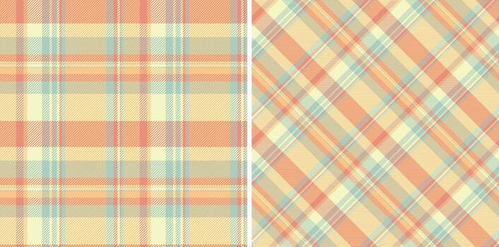 plaid fabric of texture textile pattern with a tartan background seamless check. Set in spring colors of book cover design ideas. vector