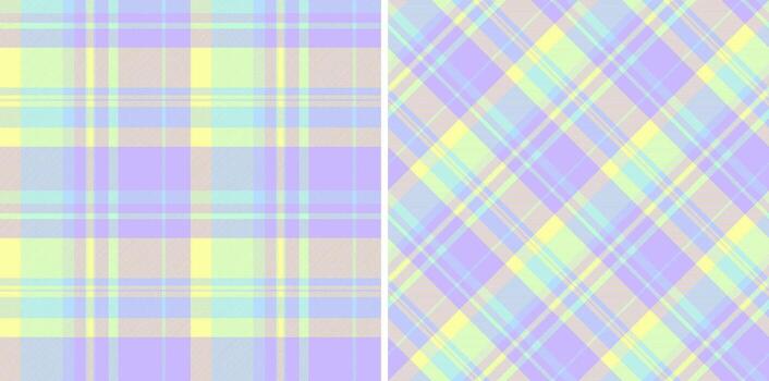 tartán tela textil de tartán antecedentes textura con un cheque sin costura modelo . conjunto en primavera colores. moderno alfombra tendencias vector