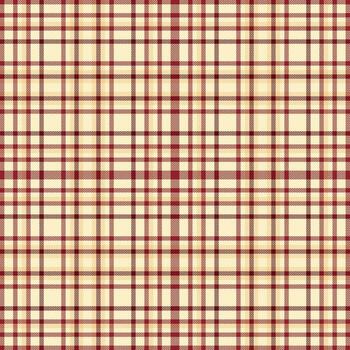 Warm plaid pattern with intersecting red lines on beige. Perfect for backgrounds, textiles, and designs needing a classic, cozy feel. vector