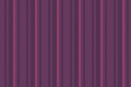 Loyal textile stripe pattern, 70s vertical seamless. Rlose up fabric background lines texture in purple and pink colors. vector
