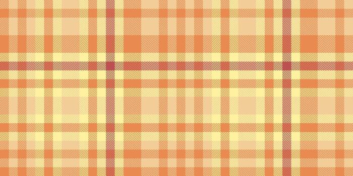 Warm plaid pattern. Textured background of intersecting lines in peach, yellow, and coral tones. Versatile for fashion, design, or rusticthemed projects. vector