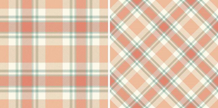 tartán modelo tartán de cheque textil antecedentes con un tela sin costura textura. conjunto en popular colores. tweed en moderno moda. vector