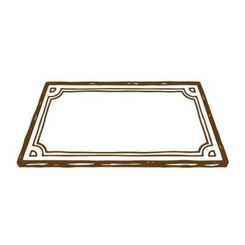 mano dibujado rectangular bosquejo Clásico decorativo marco para diseño y artístico presentaciones vector